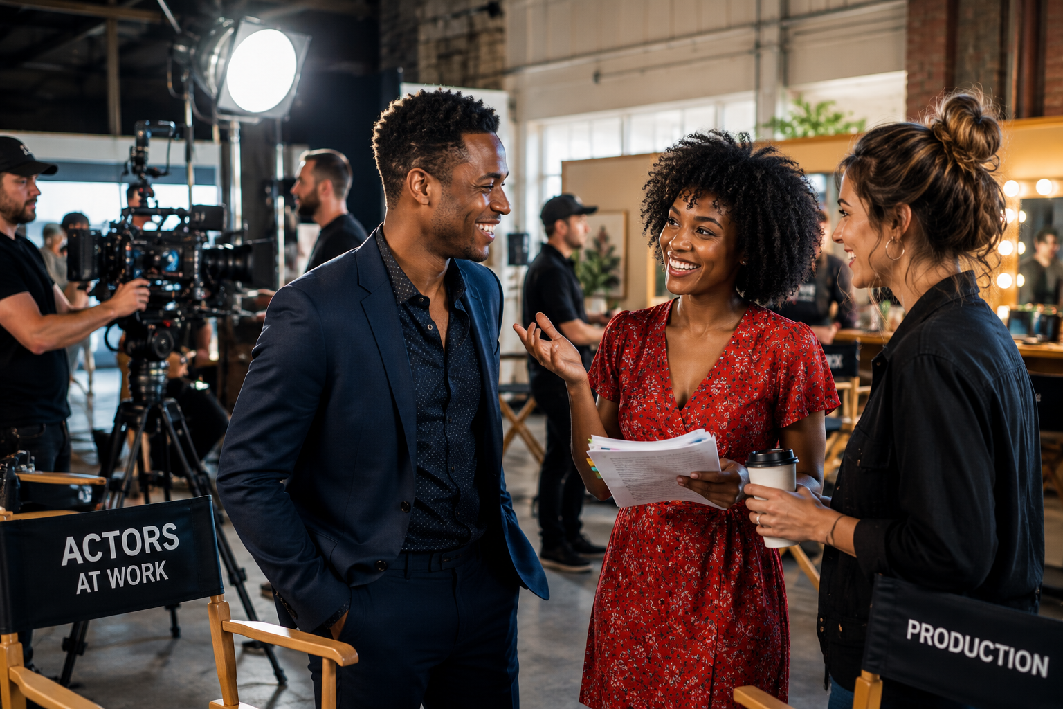 Behind the scenes on Set