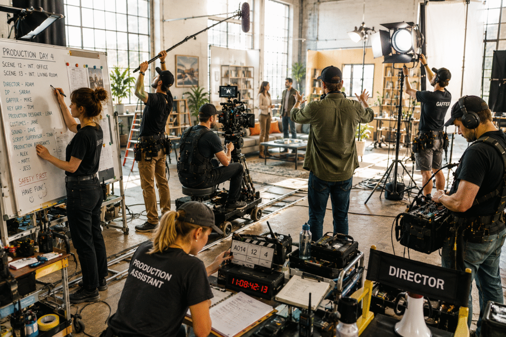 Film set in action