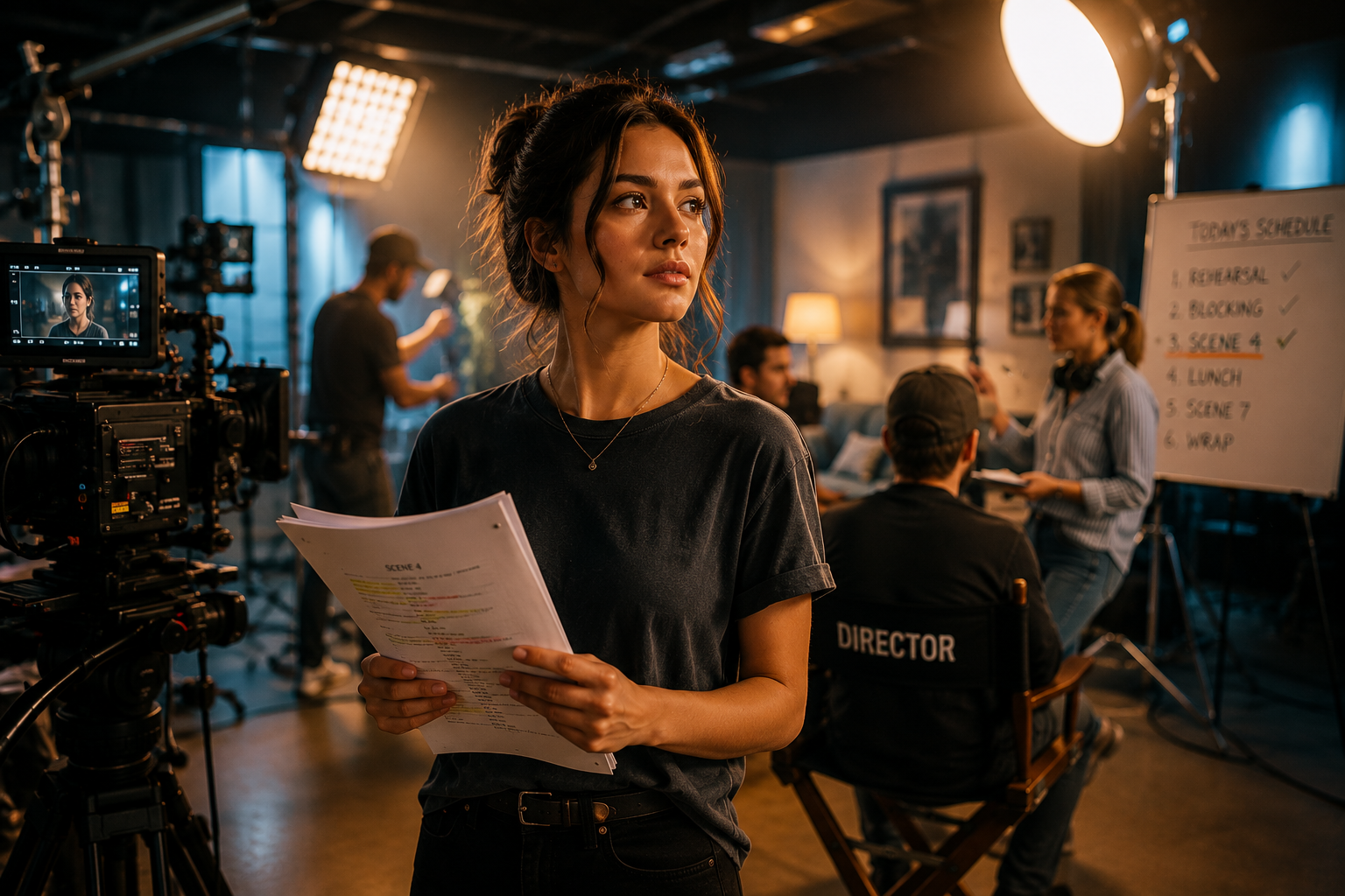 An actor at a film set