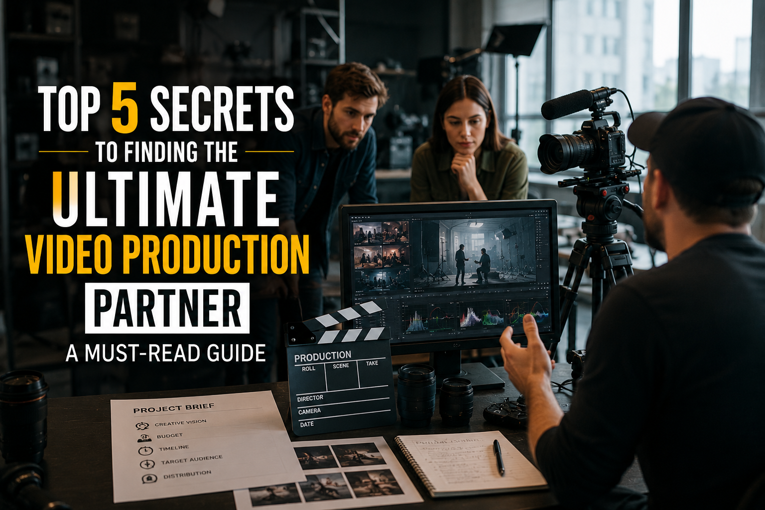 Video production meeting in action