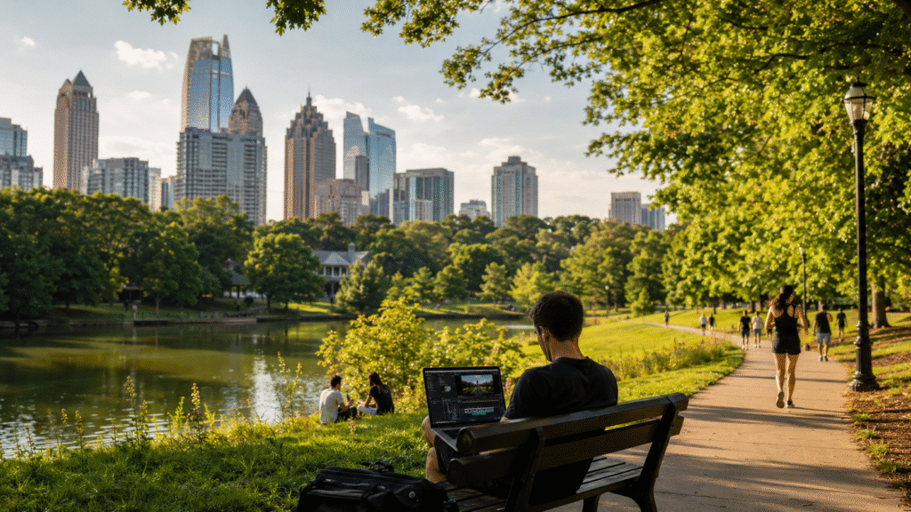 Conveniently located on the edge of Piedmont Park