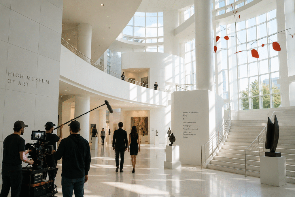 Filming at the High Museum 