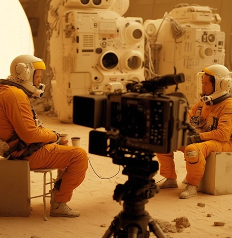 Astronaut film production set