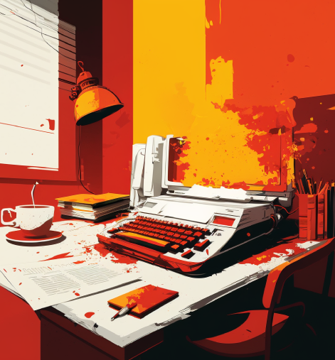 Typewriter illustration
