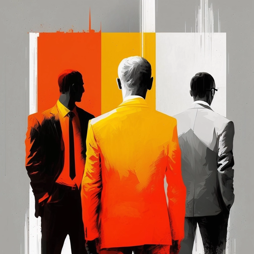 Three men illustration