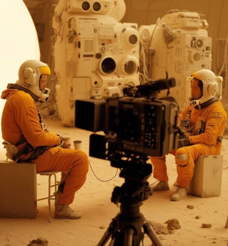 Astronaut film production set 1